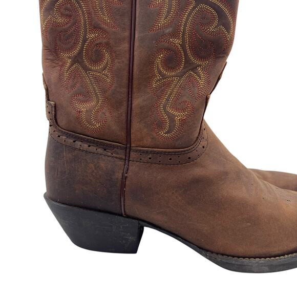 Justin Womens Sorrell Apache Stampede Western Cowgirl Leather Boots Sz 10B - Picture 4 of 16